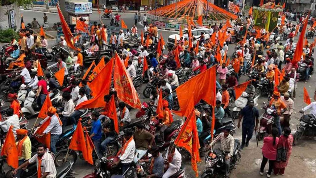 Hanuman Flag Removal Row Hindu Activists Protest Torture By