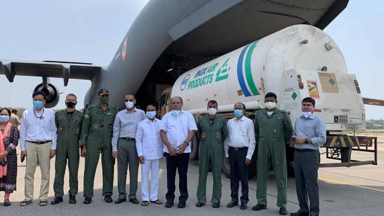 TS Govt Airlifts Eight Oxygen Tankers To Odisha