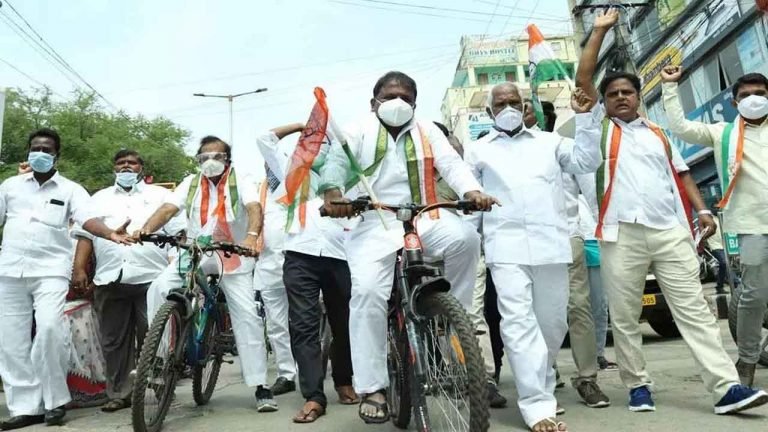 Fuel Price Hike: Congress Launches Cycle Rally in Tirupati