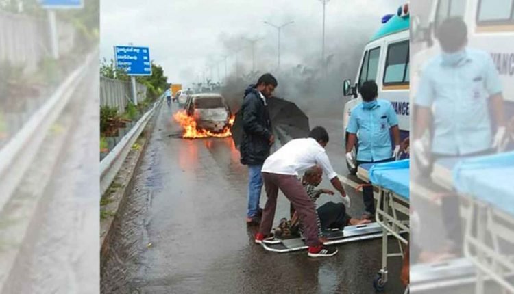 Car catches fire on Outer Ring Road