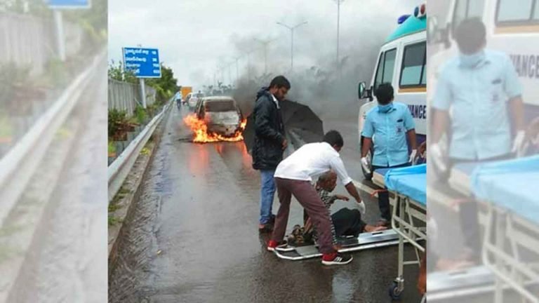 Car catches fire on Outer Ring Road