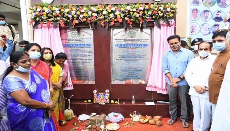 KTR inaugurates 288 housing units at Malakpet