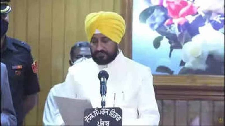 Charanjit Singh Channi takes oath as first dalit CM of Punjab