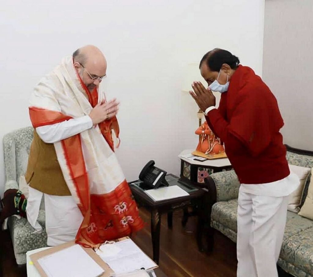 CM KCR Meets Amit Shah