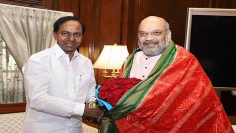 CM KCR Meets Amit Shah
