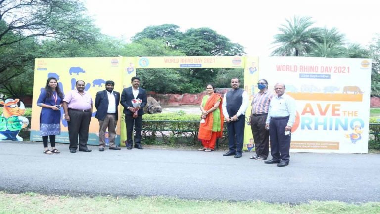 World Rhinoceros Day Celebrated at Nehru Zoological Park Today