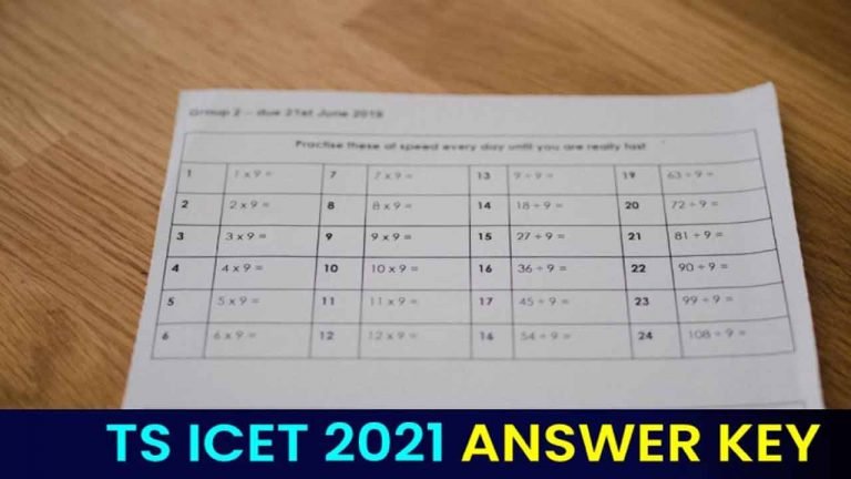 TS ICET 2021 Answer Key Released