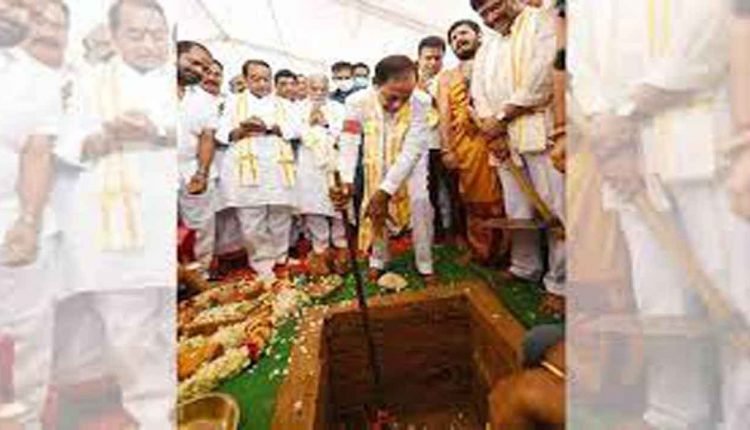 Delhi: CM KCR Lays Foundation Stone for TRS Office