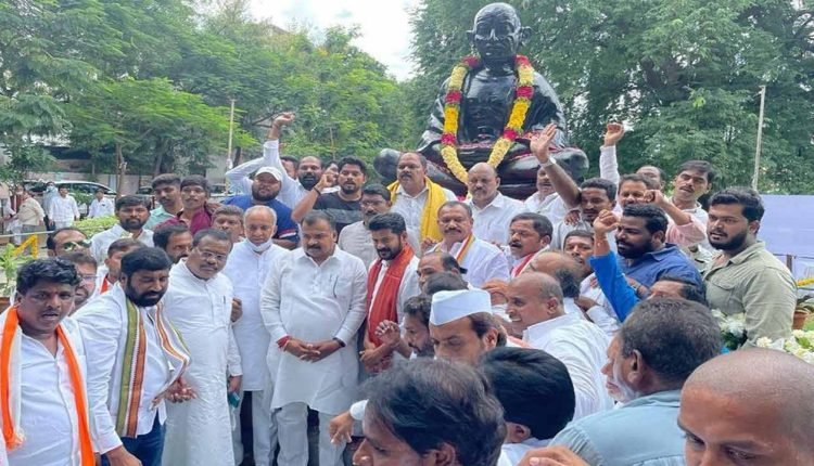 Congress party holds Gandhi Jayanthi celebrations