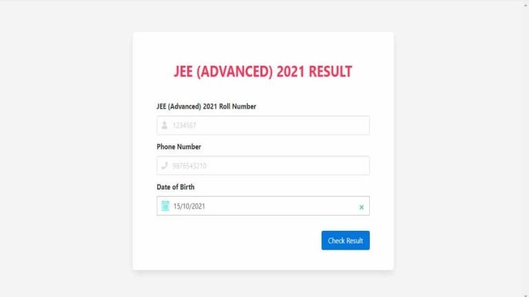 JEE Advanced 2021 result Live Updates: Result, answer keys out