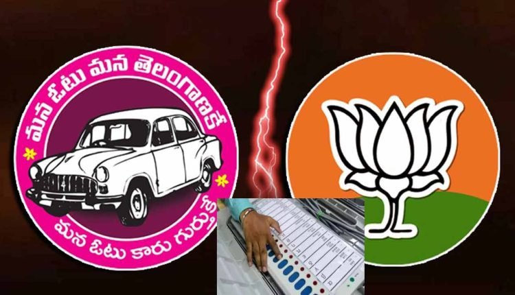 Tension prevailed in Huzurabad after TRS, BJP activists fight