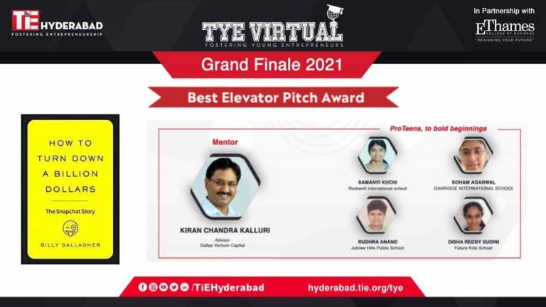 The Grand Finale of TiE Young Entrepreneurs(TYE) 2021 held