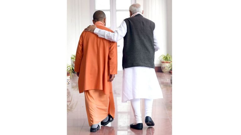Modi's Latest Photo With Adityanath Shows PM Has UP Chief Minister's Back