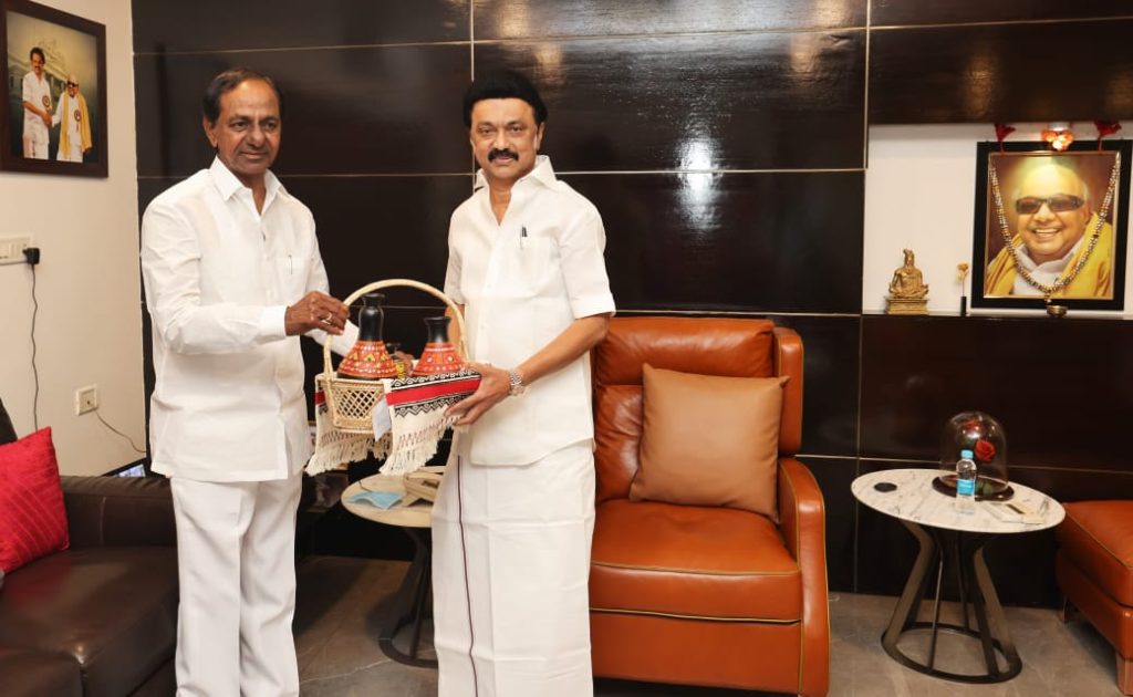 CM KCR Meets Tamil Nadu CM Stalin