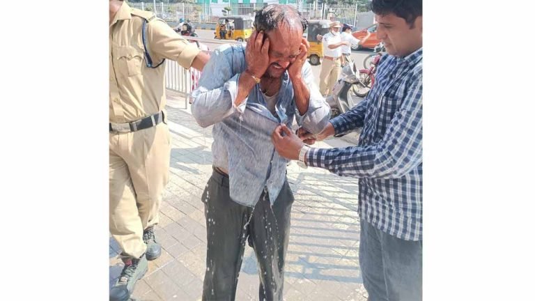 Family Attempts Immolation In Front Of Pragathi Bhavan