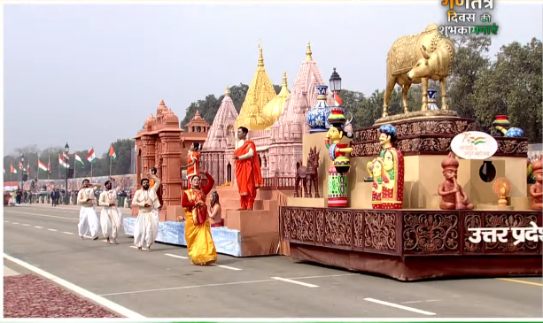 R-Day Parade: Tableau Of UP Showcases Kashi Vishwanath Dham's Glorious History, Various Schemes