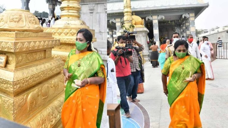 Governor Visits Venkateshwara Temple At Jubilee Hills, Asks People To Take Vaccines