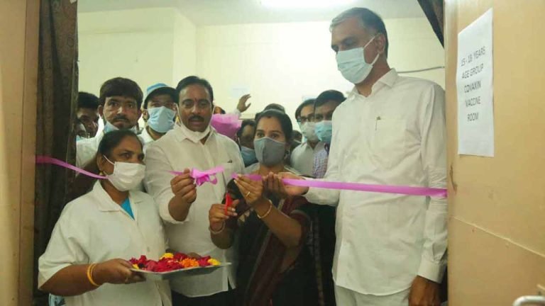 Harish Rao Launches Covid Vaccination Drive For 15 To 18 Years
