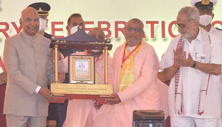 President Kovind inaugurates Prabhupad's 150th birth anniversary celebration