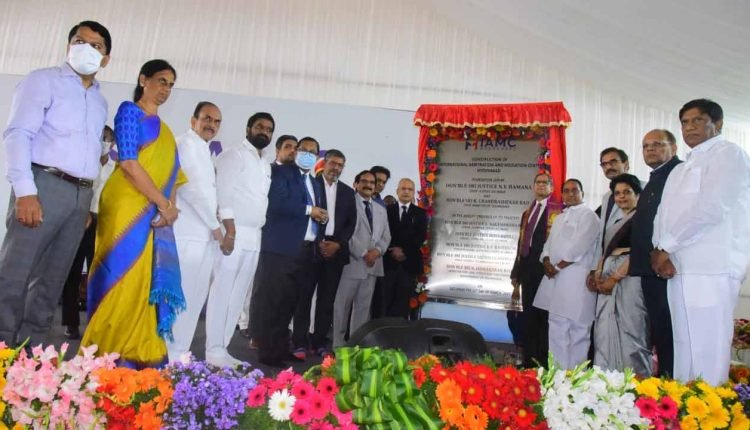 CJI lays foundation stone for IAMC building in Hyderabad