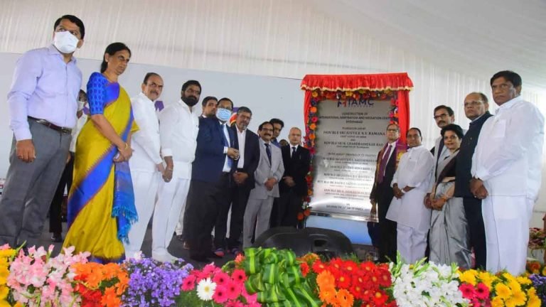 CJI lays foundation stone for IAMC building in Hyderabad