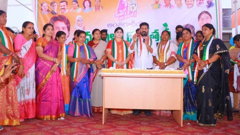 Revanth Reddy takes part in International Women’s day celebrations