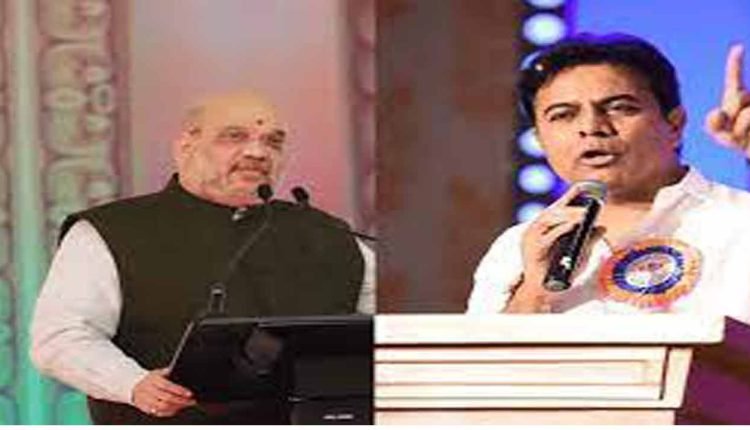 KTR slams Amit Shah over Hindi remarks