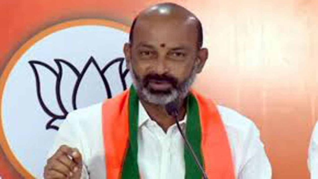 KCR doing Dharna for political gains: Bandi Sanjay