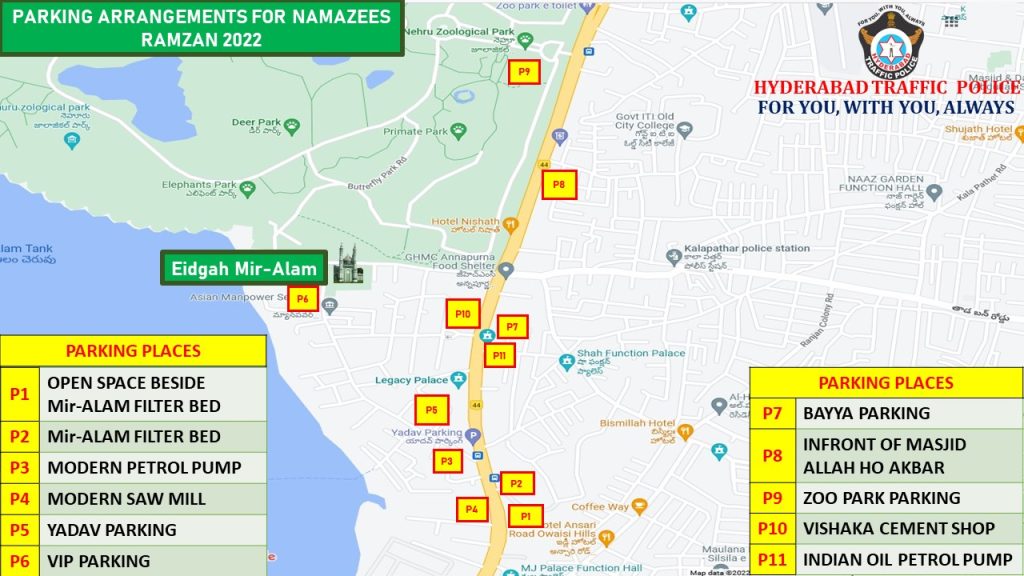 Traffic restrictions for Eid-Ul-Fitr in Hyderabad