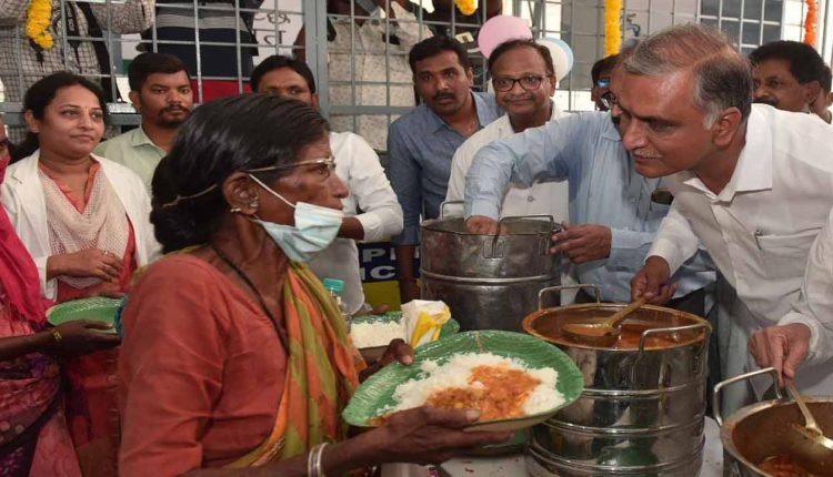 Harish opens three meals a day scheme for patients in 18 govt hospitals