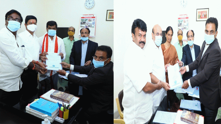 Damodhar Rao, Parthasaradhi Reddy file nomination for Rajya Sabha
