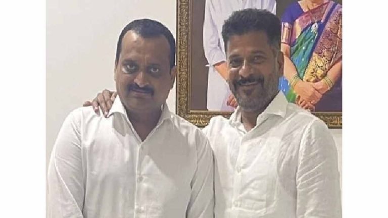 TPCC chief Revanth meets film producer Bandla Ganesh