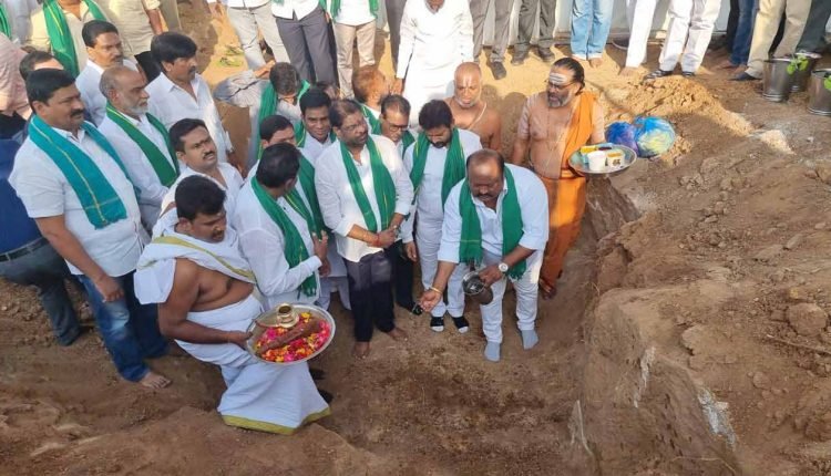 Kamalakar Lays Foundation Stone for MK Towers