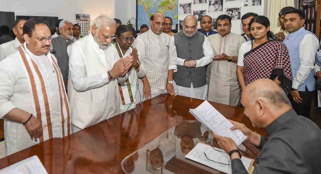 Draupadi Murmu files nomination papers for Presidential election