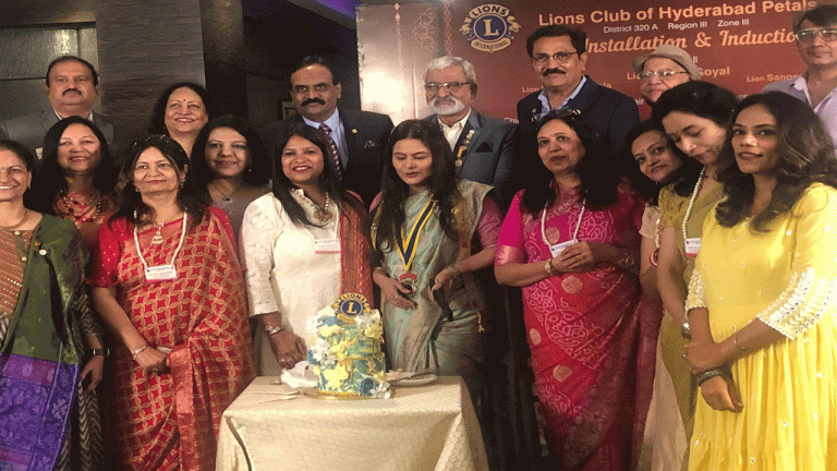 The only of its kind all Women’s Lions Club- Hyderabad Petals installation held