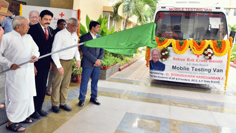 AP Governor Launches RCS Blood Collection Vans