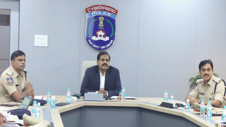 Traffic Road safety meeting held at Cyberabad Commissionerate
