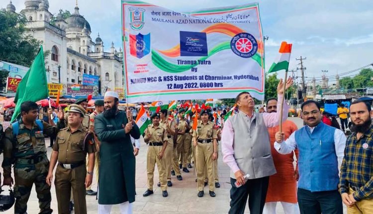 Tiranga Yatra by MANUU students held at Charminar