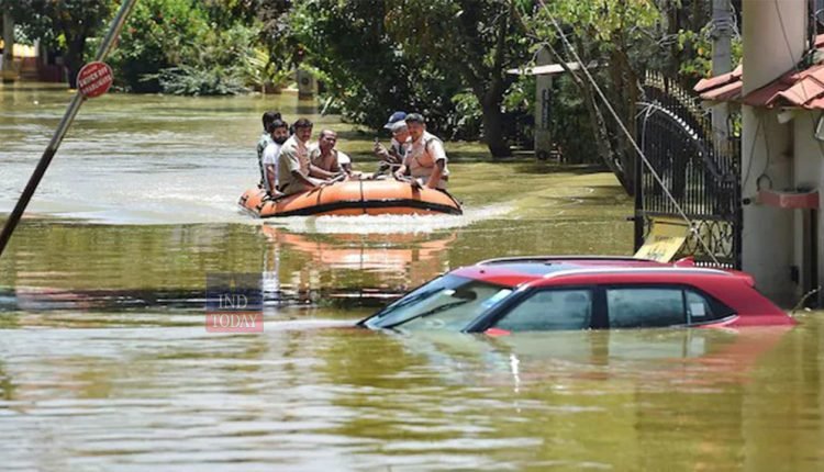 Bengaluru rain: Luxurious Villas Flooded, Cars Seen Floating