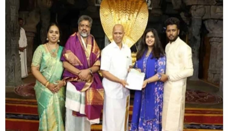 Muslim couple donates Tirumala temple Rs. 1.02 crore