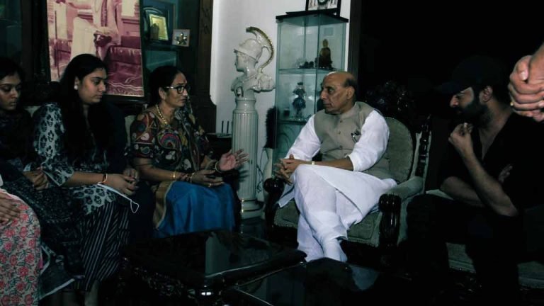 Rajnath Singh consoles Krishnam Raju’s family members