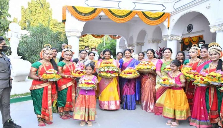 Governor Celebrates Bathukamma Festival at Raj Bhavan