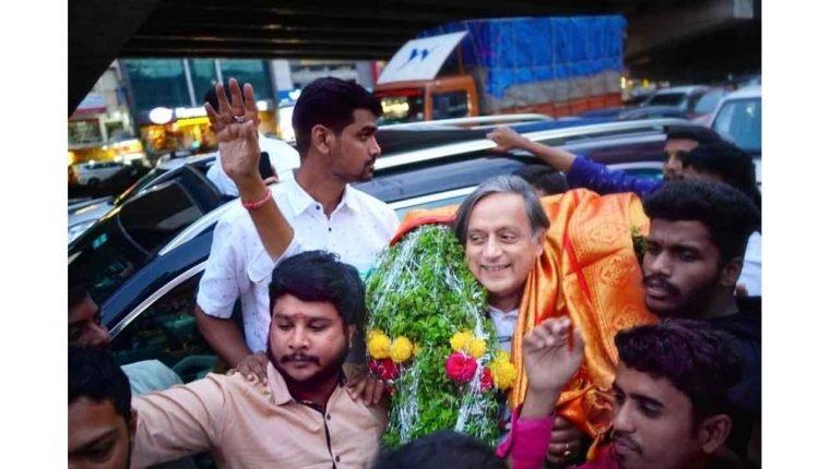 Congress presidential aspirant Shashi Tharoor visits city, Revanth evades
