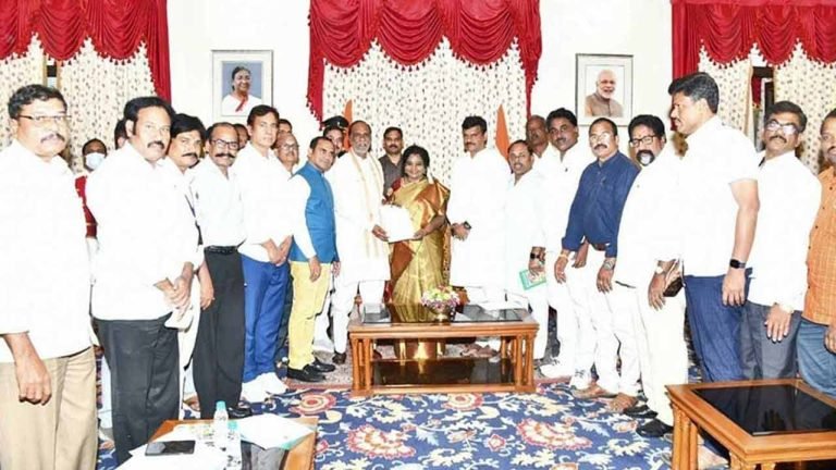 K Laxman With AP Leaders Met Governor