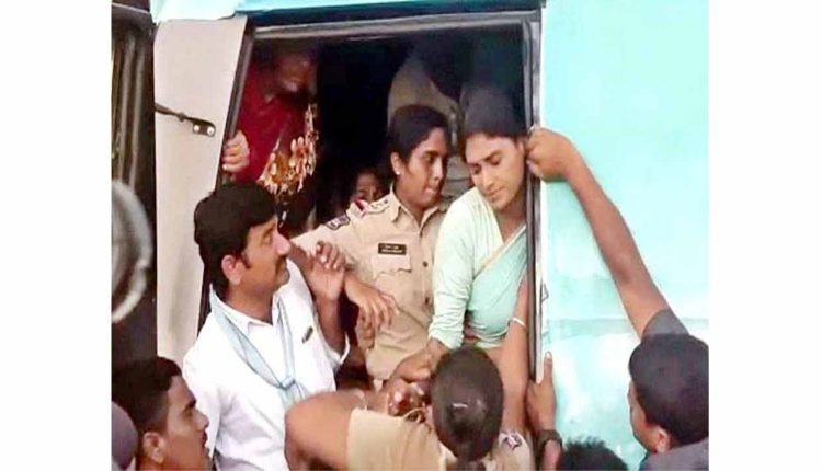 Tension In Warangal: Sharmila Arrested