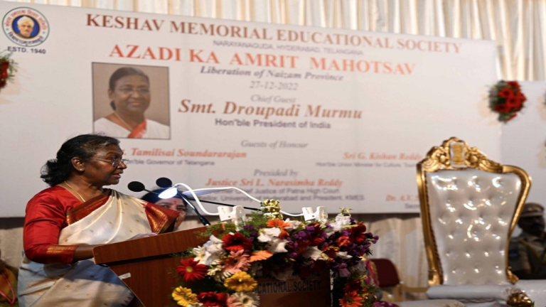 President Murmu Addresses Students, Faculty Members Of Keshav Memorial Educational Society, Hyderabad