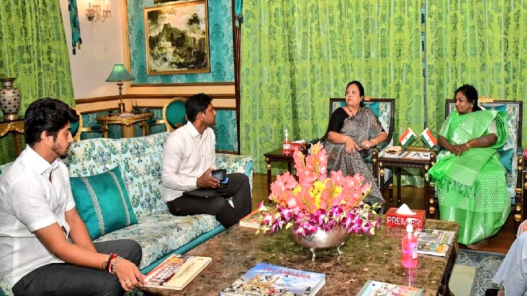 Union Minister Brief Governor On Railway Development Works In Telangana