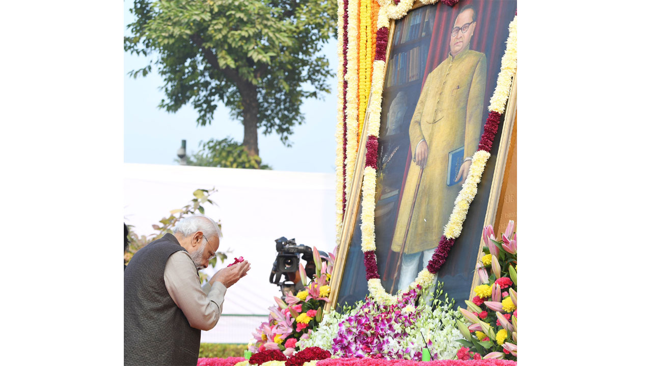 PM Modi pays tribute to Dr.  Babasaheb Ambedkar