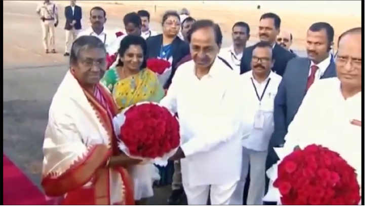 Governor, CM KCR Welcomed President