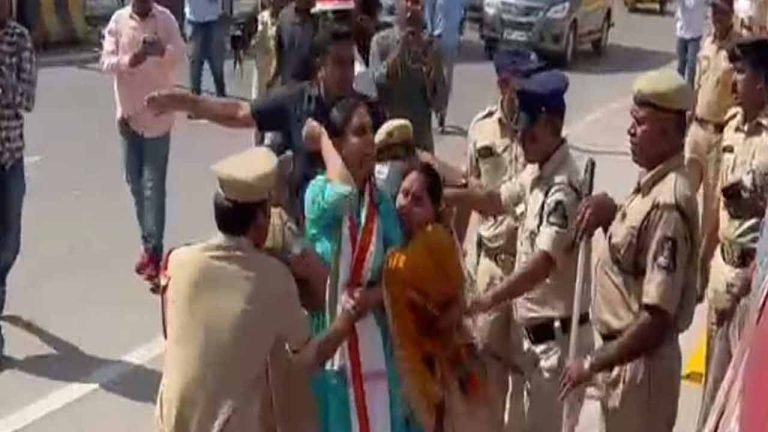 Congress Attempt To Seize Pragathi Bhavan: Police foiled